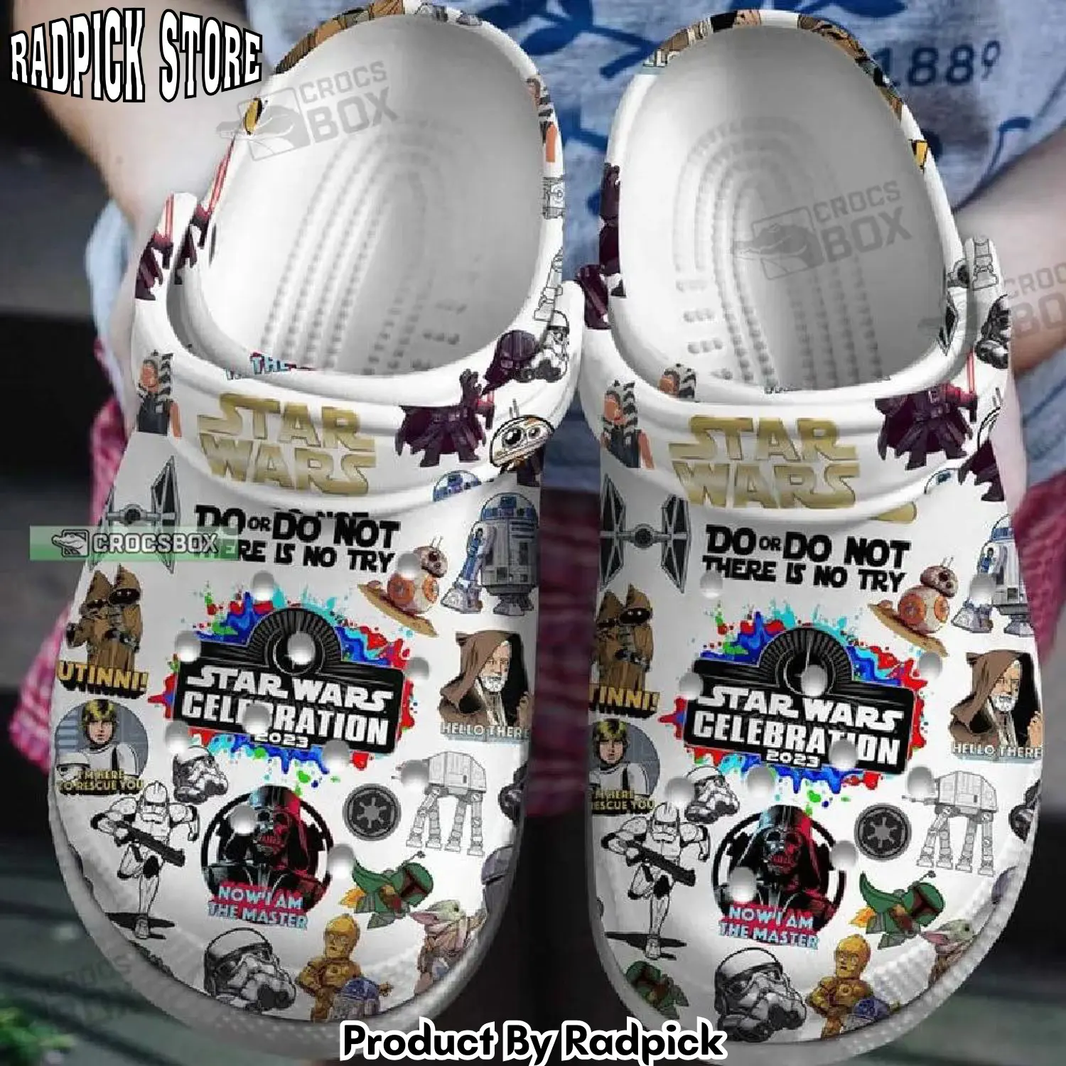 Radpick star wars celebration  white crocss shoes rp6521234